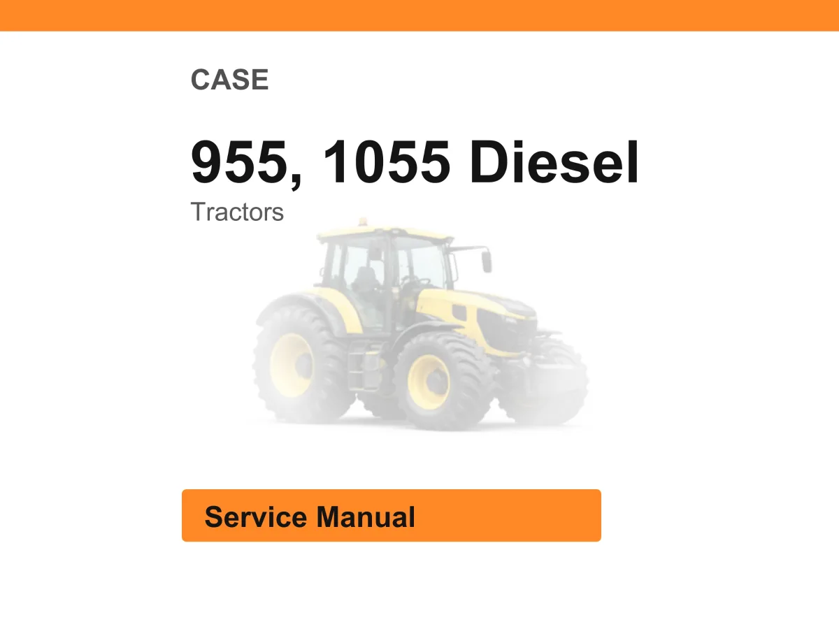 International Chassis 955-1055 Diesel Tractors Service Manual PDF | Workshop Repair | Instant Download cover