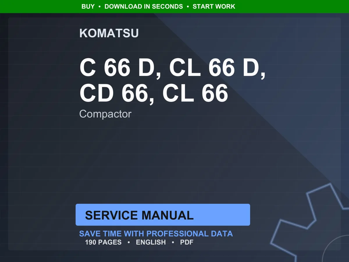 Komatsu C66 CL66 CD66 Series Service Manual Repair Workshop PDF Download