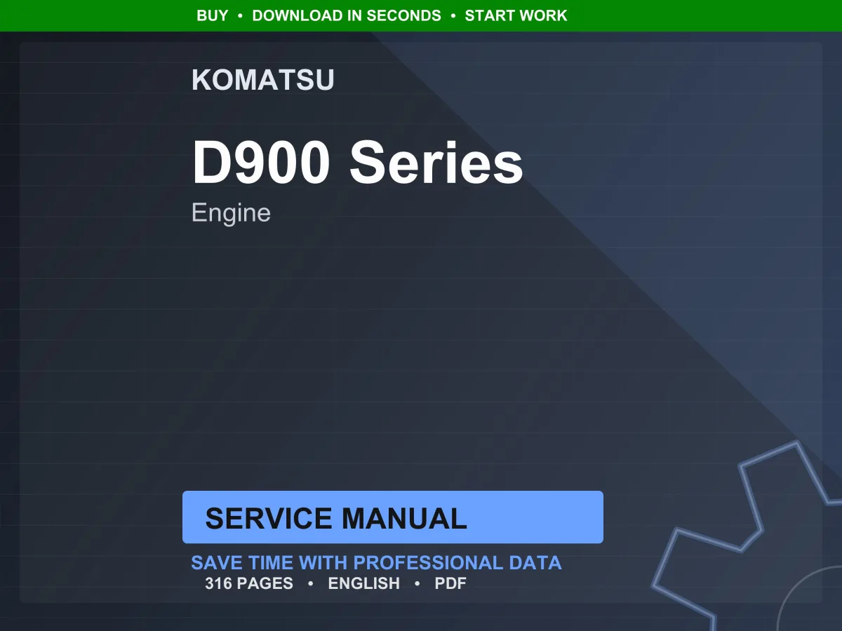 Komatsu D900 Series Engine Service Manual Repair Workshop PDF Download