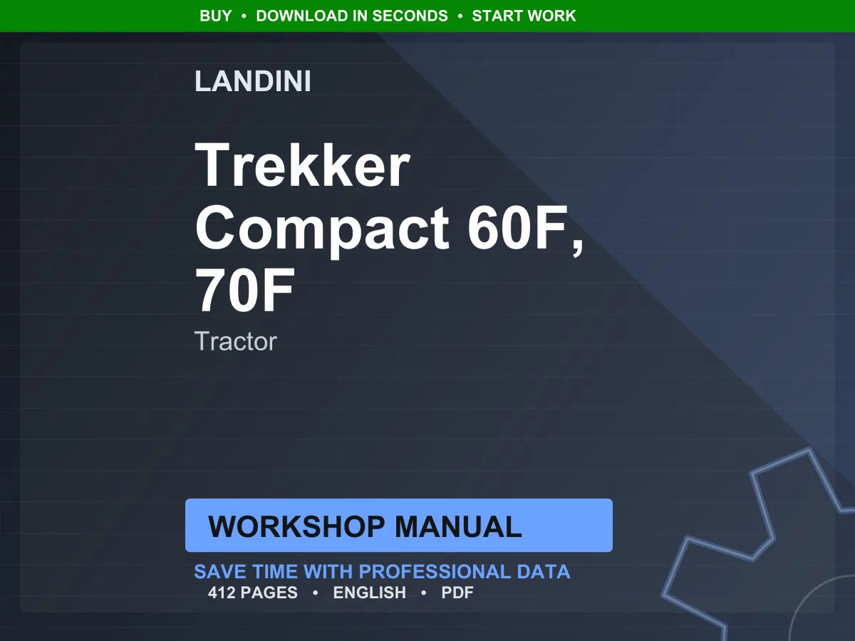 Landini Trekker Compact 60F-70F F Tractor Workshop Manual PDF - Yanmar Tier 1