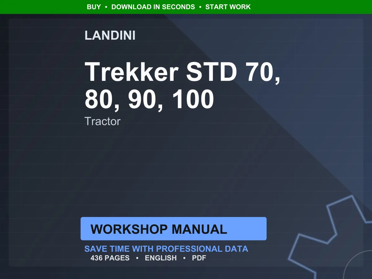 Landini Trekker STD 70-80-90-100 C-CF-CFL Tractor Workshop Manual PDF - Perkins Tier 1