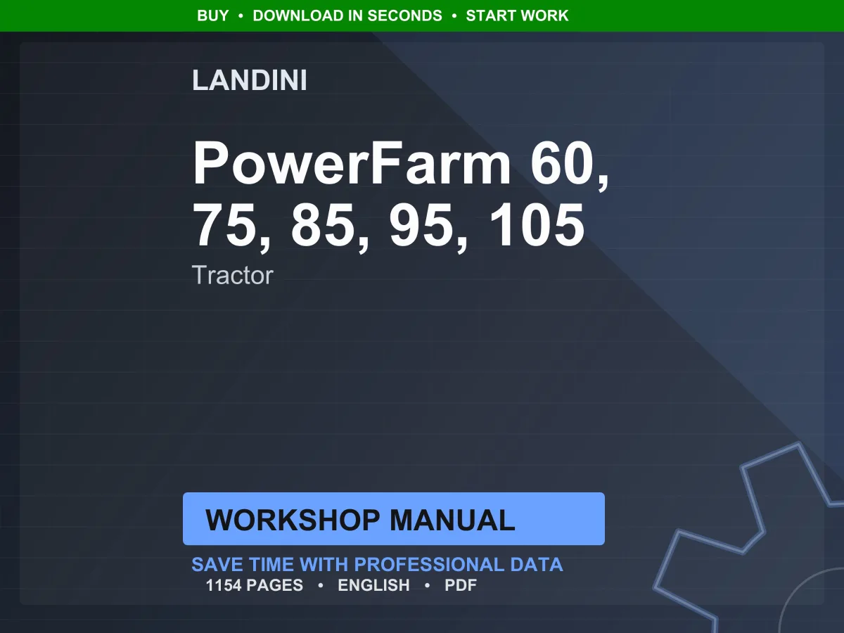 Landini PowerFarm 60-75-85-95-105 Tractor Workshop Manual PDF - Perkins Tier 2