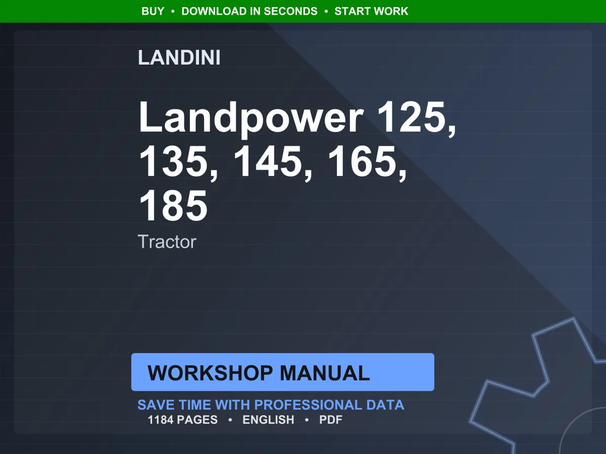 Landini Landpower 125-135-145-165-185 Tractor Workshop Manual PDF - Perkins Tier 2