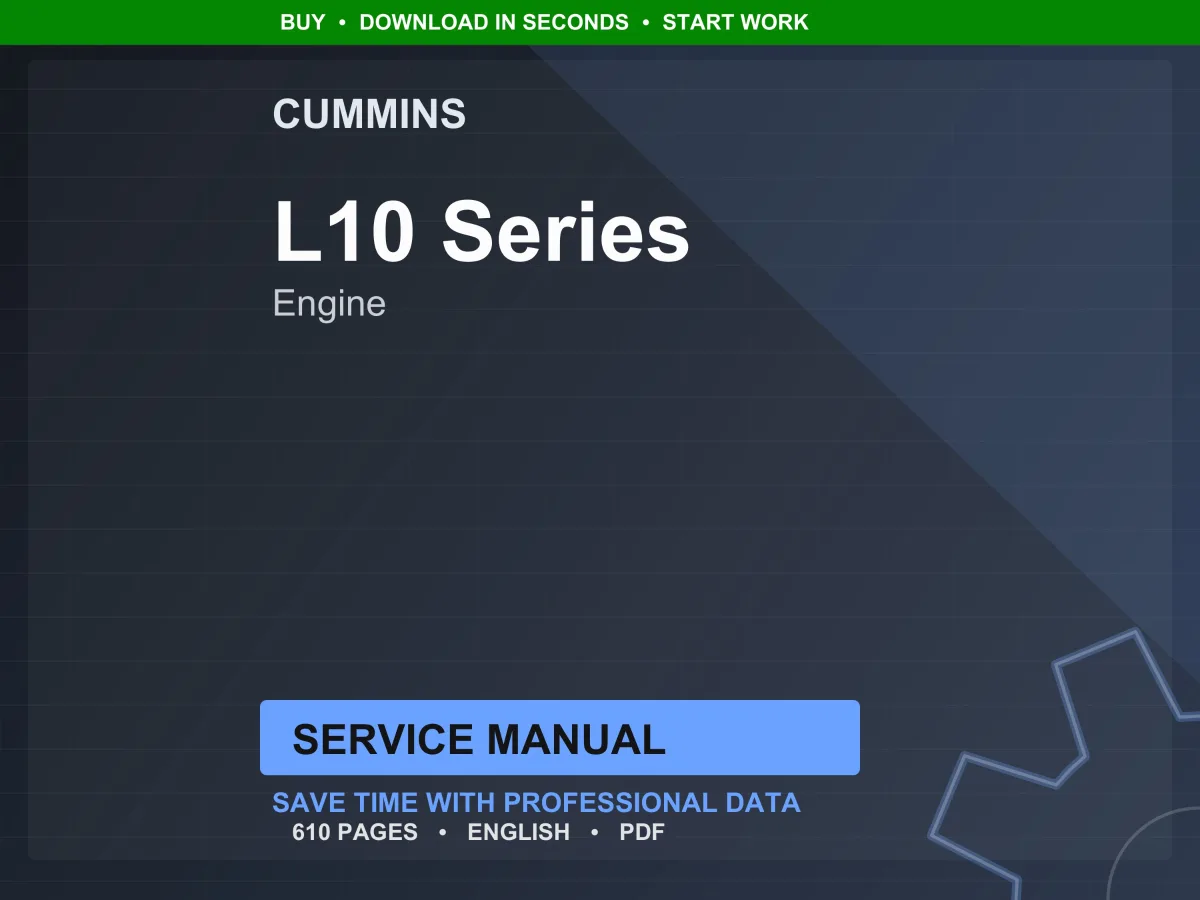 Cummins L10 Series Engine Service Manual Repair Workshop PDF Download