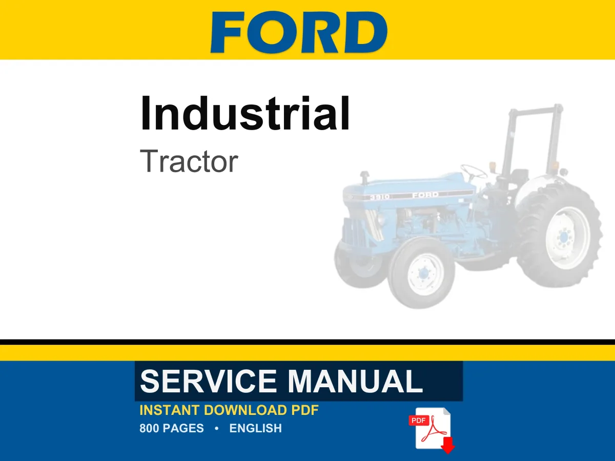 Ford Industrial Tractor Service Repair Workshop Manual | Instant PDF Download cover