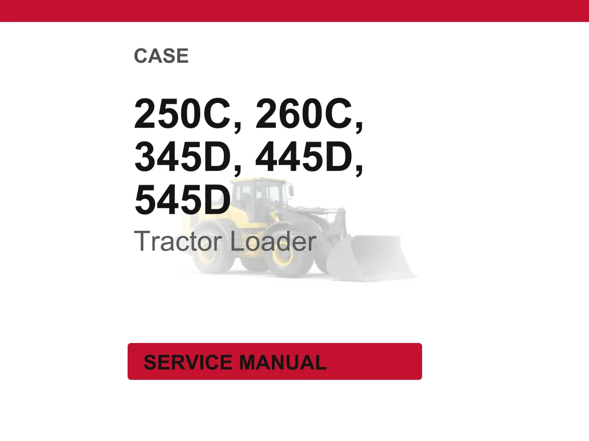 Ford 250c, 260c, 345d, 445D, 545D Volumes 1, 2, 3 Tractor Loader Service Repair Workshop Manual | Instant PDF Download cover