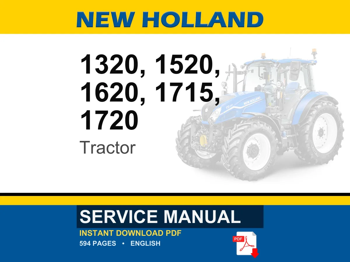 New Holland 1320, 1520, 1620, 1715, 1720 Tractor Service Repair Workshop Manual | Instant PDF Download