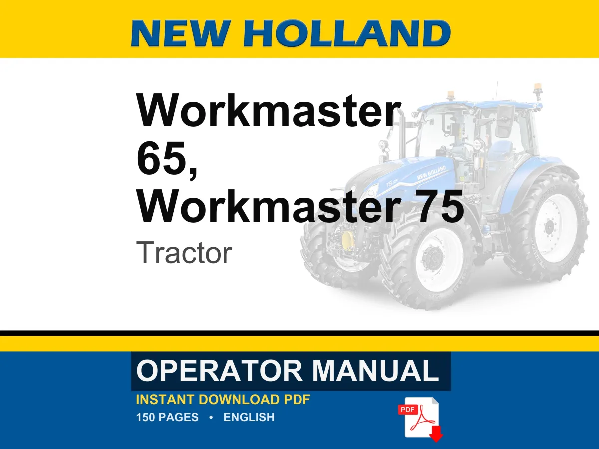 New Holland Workmaster 65, Workmaster 75 Tractor Operator Owners Operation Manual | Instant PDF Download cover