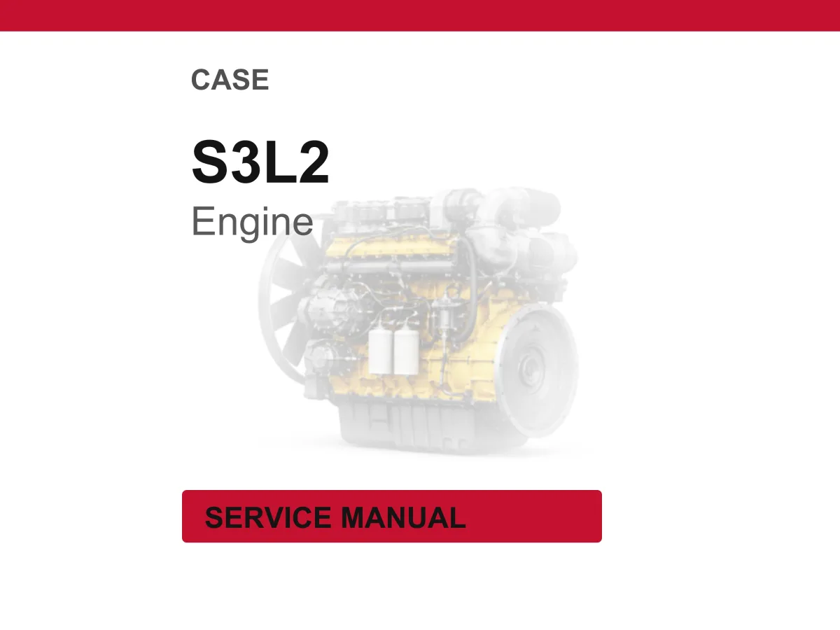 Case S3L2 Engine Service Repair Workshop Manual | Instant PDF Download cover