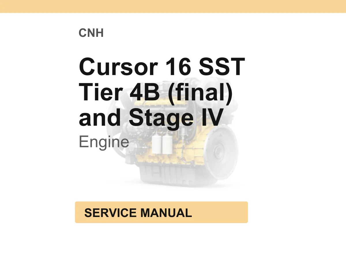 Case Cursor 16 Sst Tier 4B (Final) And Stage Iv Engines Service Manual PDF | Workshop Repair | Instant Download