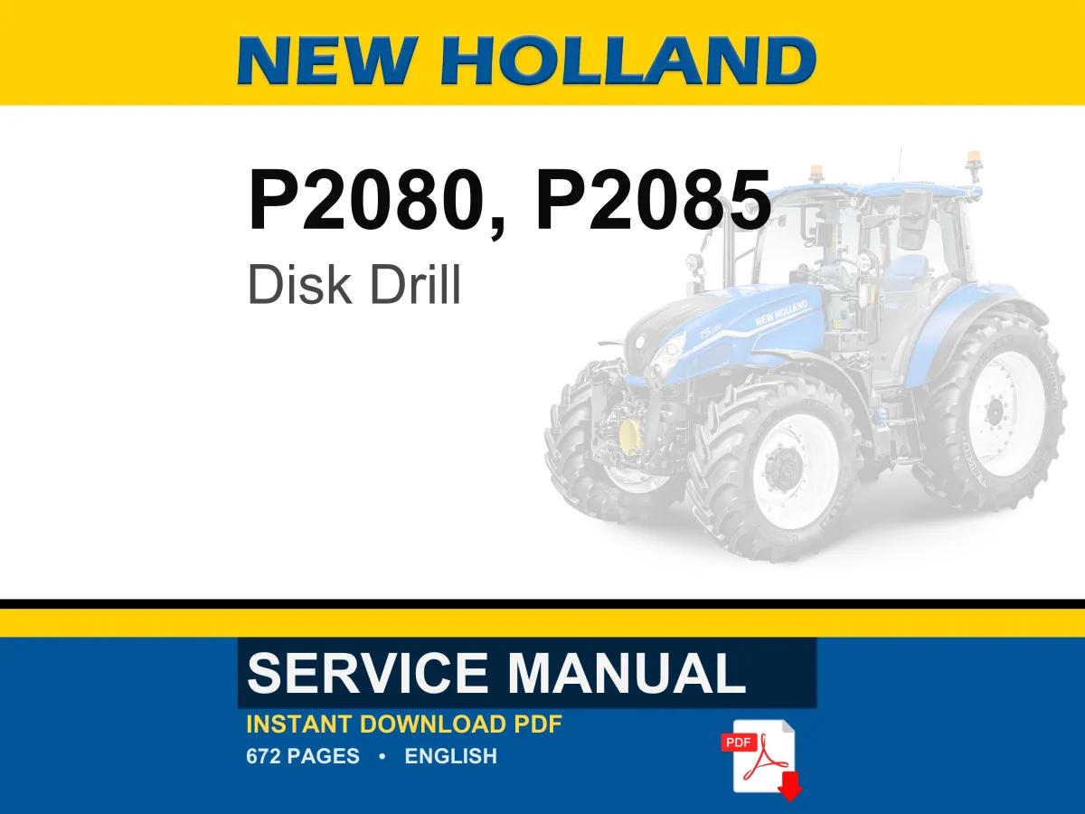 New Holland P2080, P2085 Disk Drill Service Repair Workshop Manual | Instant PDF Download cover