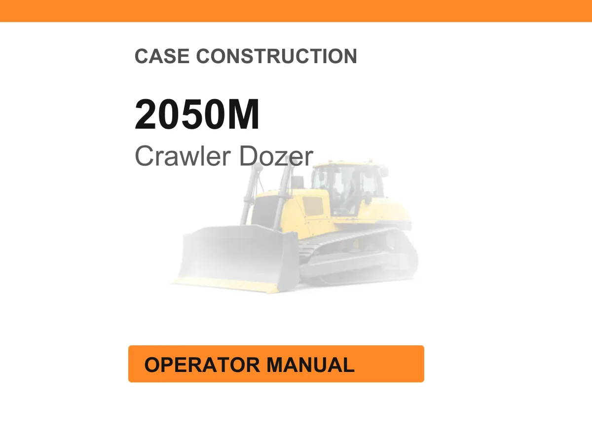 Case Construction 2050M Stage IIIB Crawler Dozer Operator Manual cover