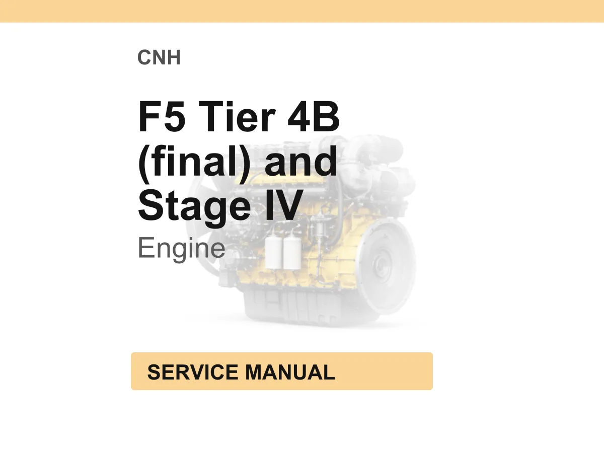 Case F5 Tier 4B (Final) And Stage Iv Engine Service Manual PDF | Workshop Repair | Instant Download cover
