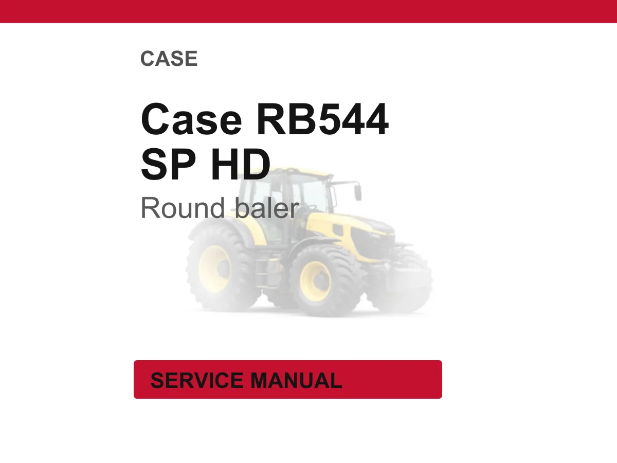 Case Rb544 Sp Hd Round baler Service Repair Workshop Manual PDF Case Rb544 Sp HD | Instant PDF Download
