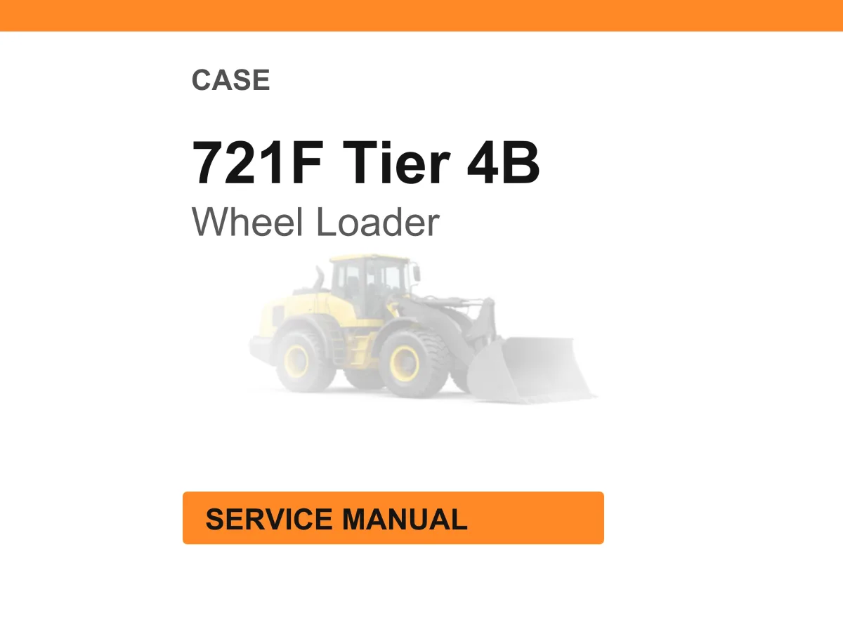 Case Construction 721F Tier 4B Wheel Loader Service Manual cover