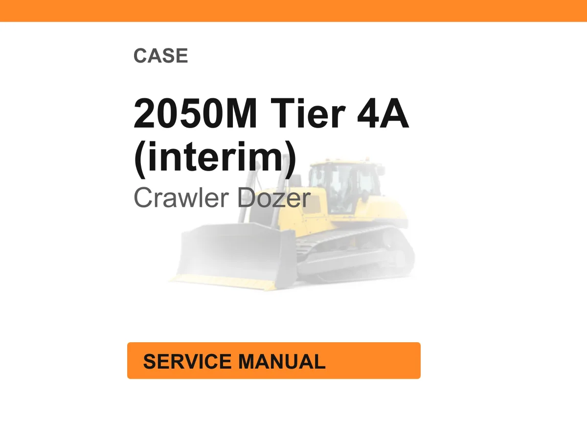 Case Construction 2050M Tier 4A (interim) Crawler Dozer Service Manual cover