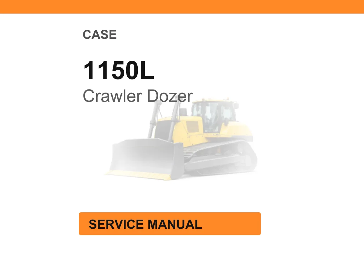 Case Construction 1150L Crawler Dozer Service Manual PDF cover