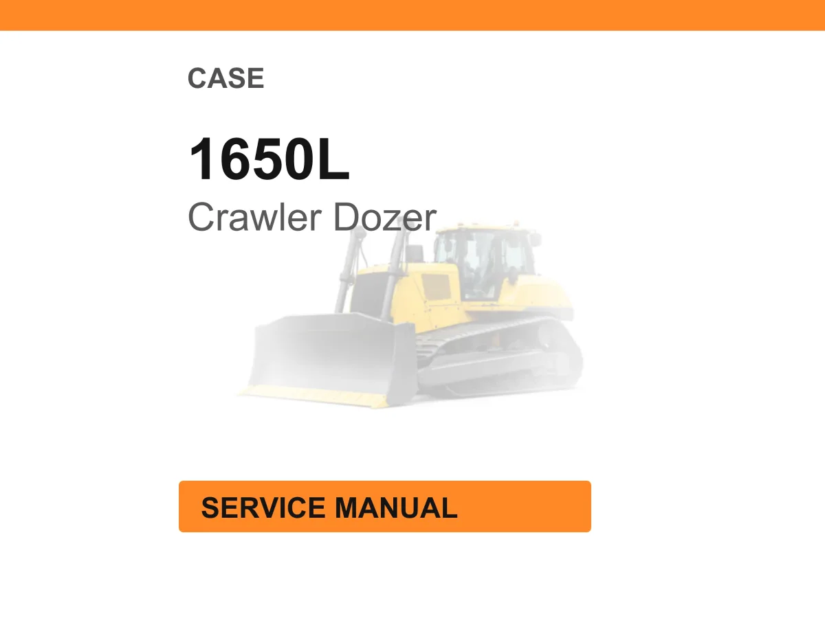 Case Construction 1650L Crawler Dozer Service Manual PDF cover