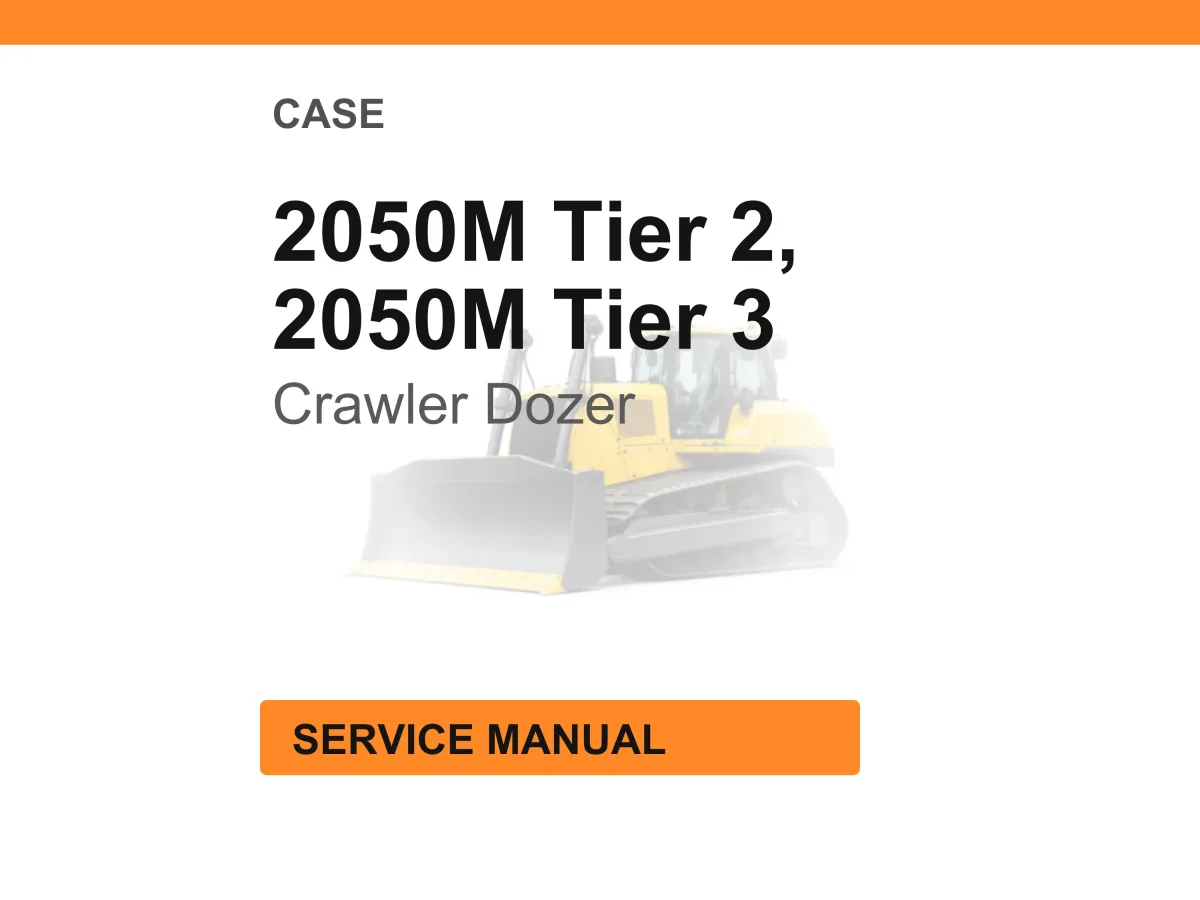 Case Construction 2050M Tier 2, Tier 3 Crawler Dozer Service Manual PDF