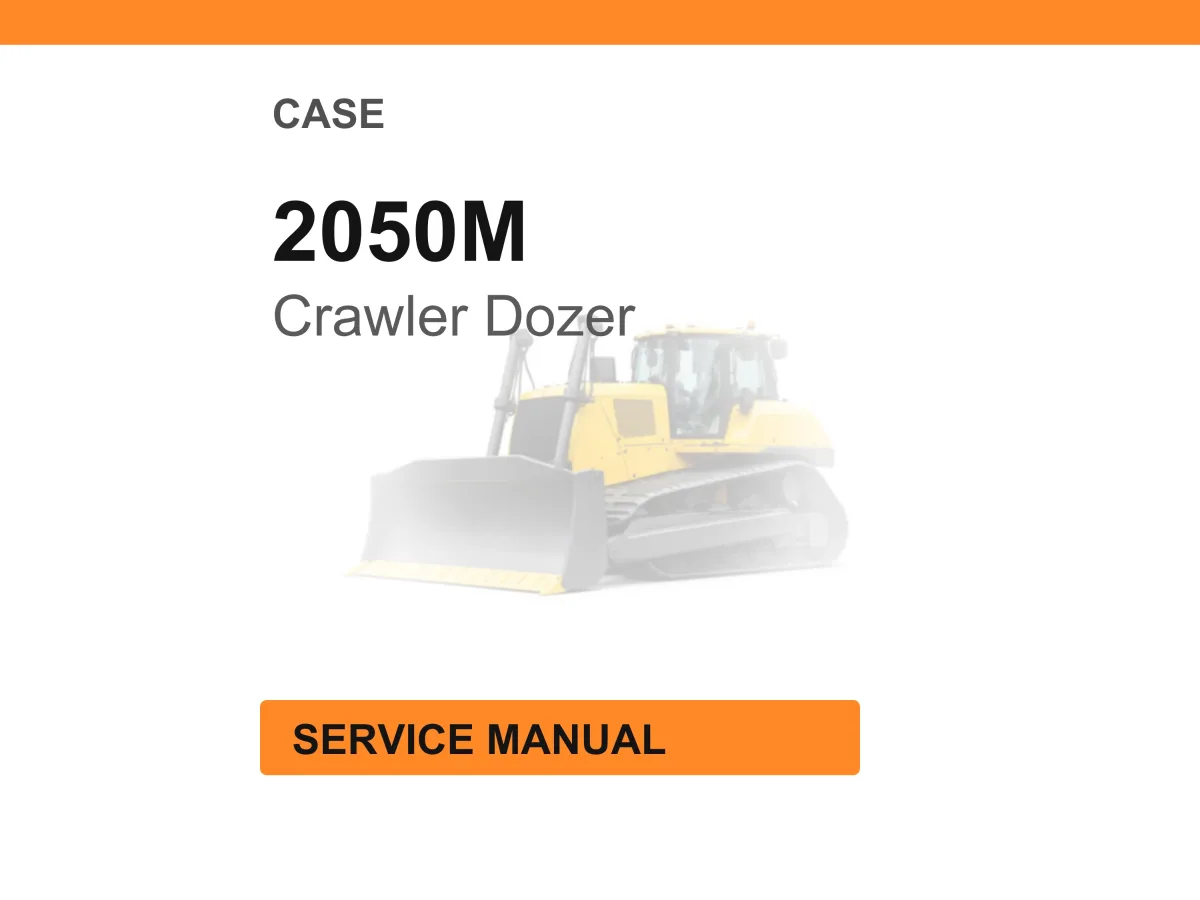 Case Construction 2050M Crawler Dozer Service Manual PDF cover