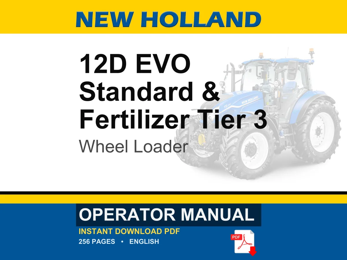 New Holland 12D EVO Standard & Fertilizer Tier 3 Equipment Operator Owners Operation Manual | Instant PDF Download cover