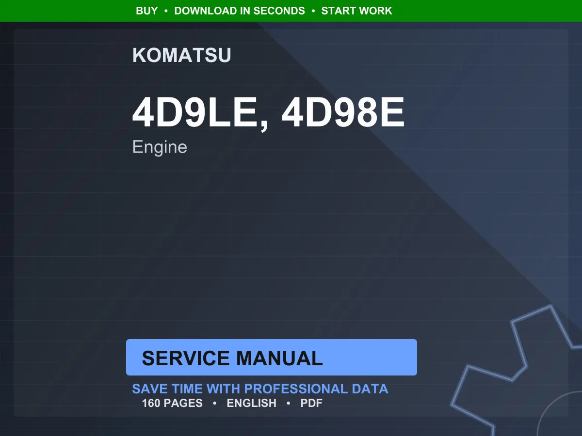 Komatsu 4D9LE 4D98E Diesel Engine Service Manual Repair Workshop PDF Download