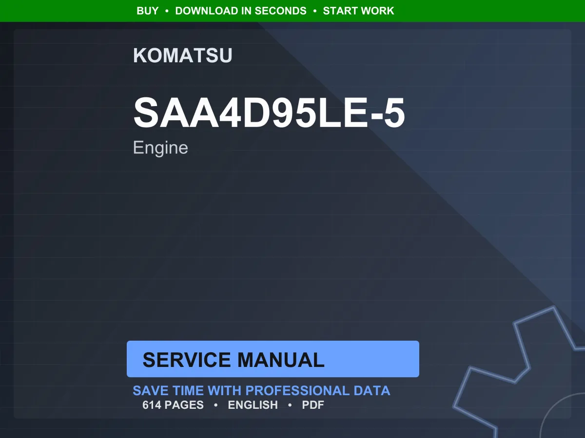 Komatsu SAA4D95LE-5 Diesel Engine Service Manual Repair Workshop PDF Download