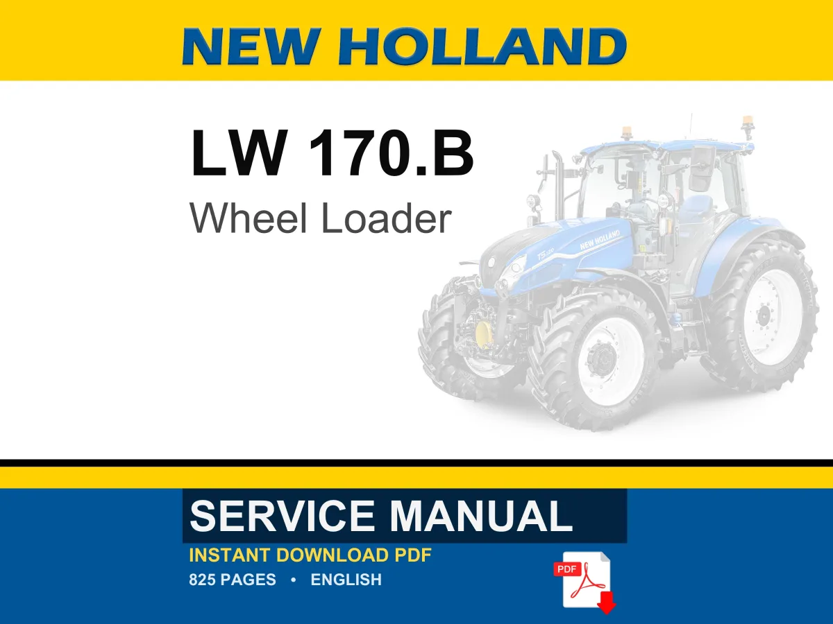 New Holland LW 170.B Wheel Loader Service Repair Workshop Manual PDF | Instant PDF Download cover