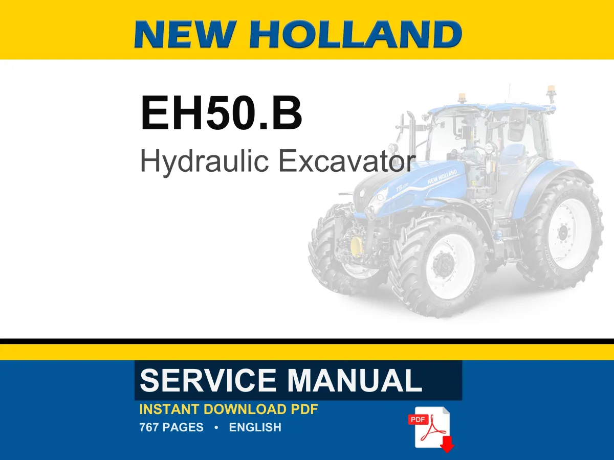 New Holland EH50.B Hydraulic Excavator Service Repair Workshop Manual | Instant PDF Download cover