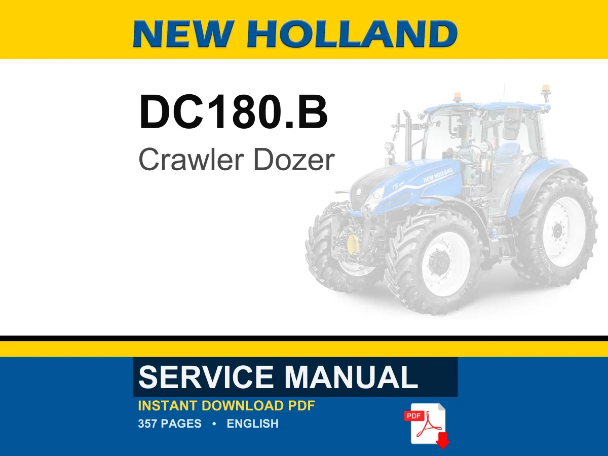 New Holland DC180.B Crawler Dozer Service Repair Workshop Manual | Instant PDF Download cover