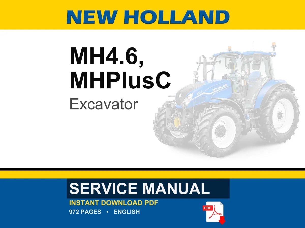 New Holland MH4.6, MHPlusC Excavator Service Repair Workshop Manual | Instant PDF Download cover