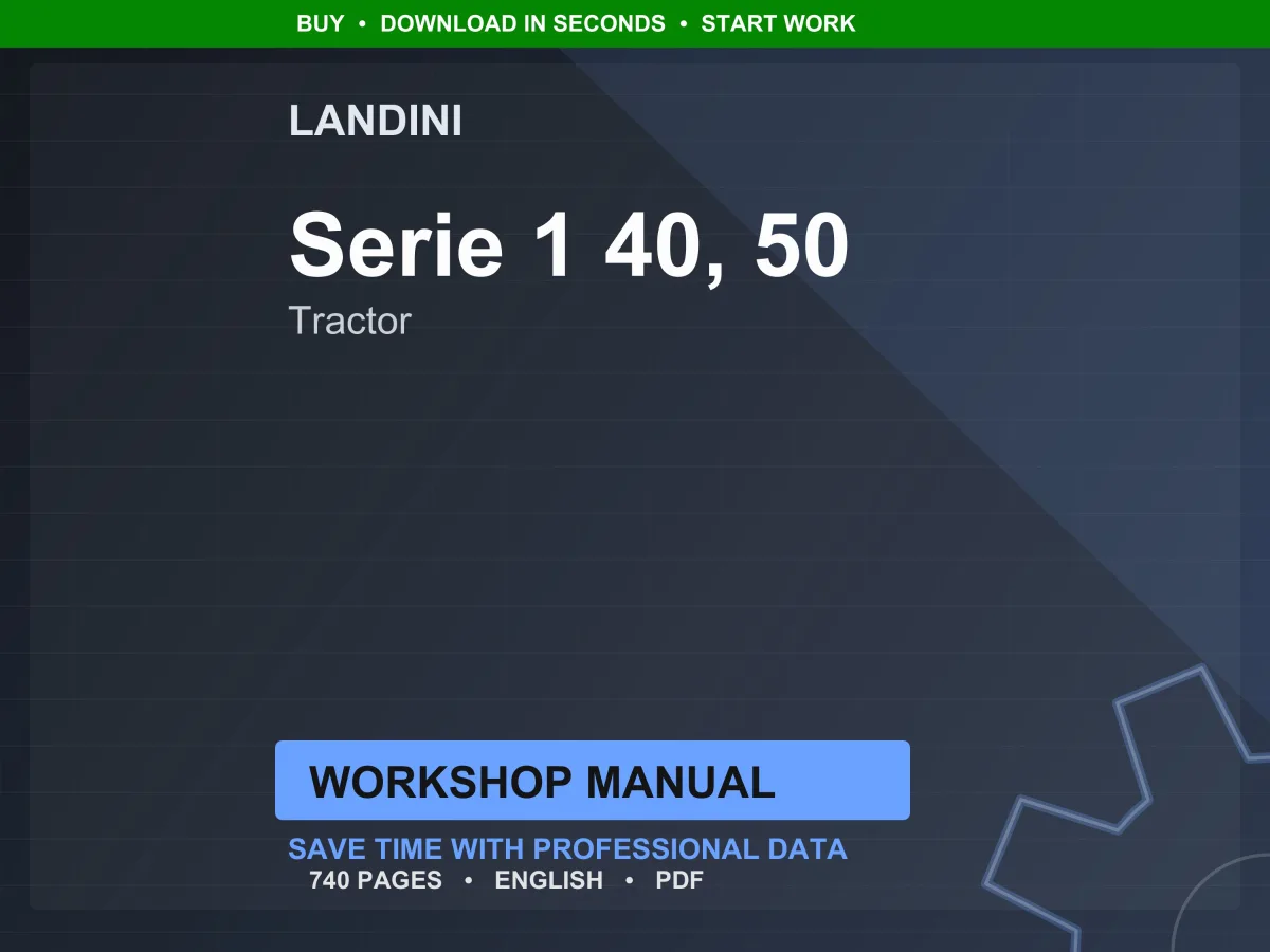 Landini Serie 1 40-50 Tractor Workshop Manual PDF - Daedong Tier 3