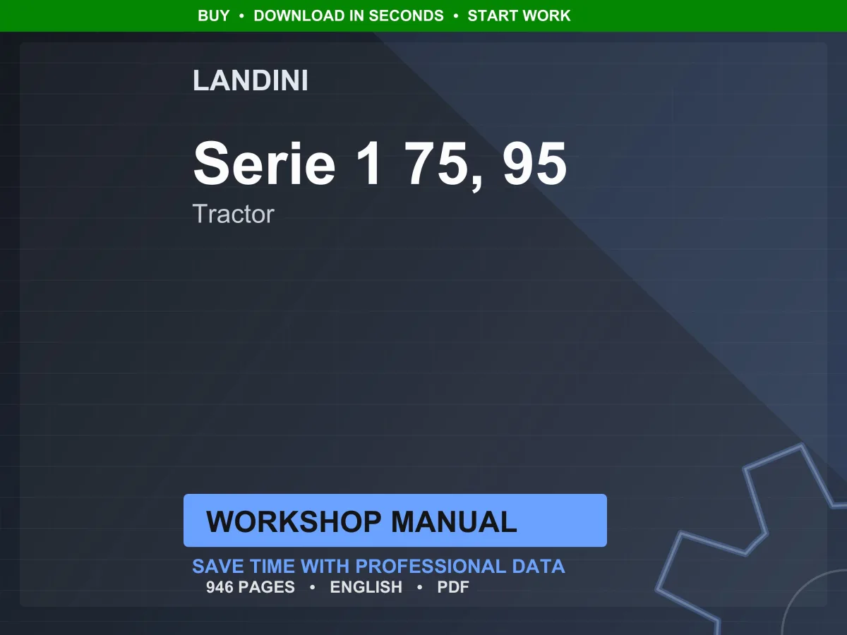 Landini Serie 1 75-95 Tractor Workshop Manual PDF - Daedong