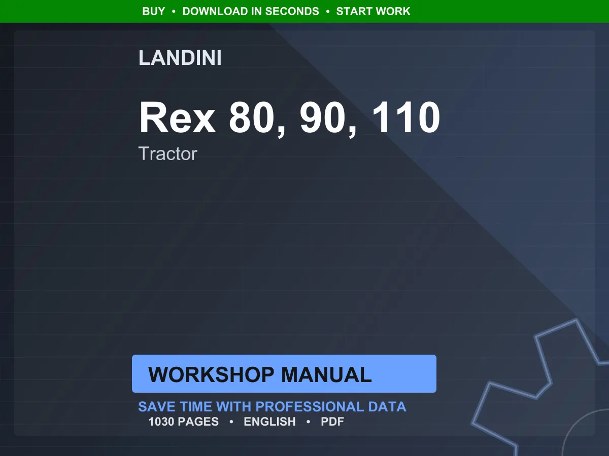 Landini Rex 80-90-110 Tractor Workshop Manual PDF - Perkins