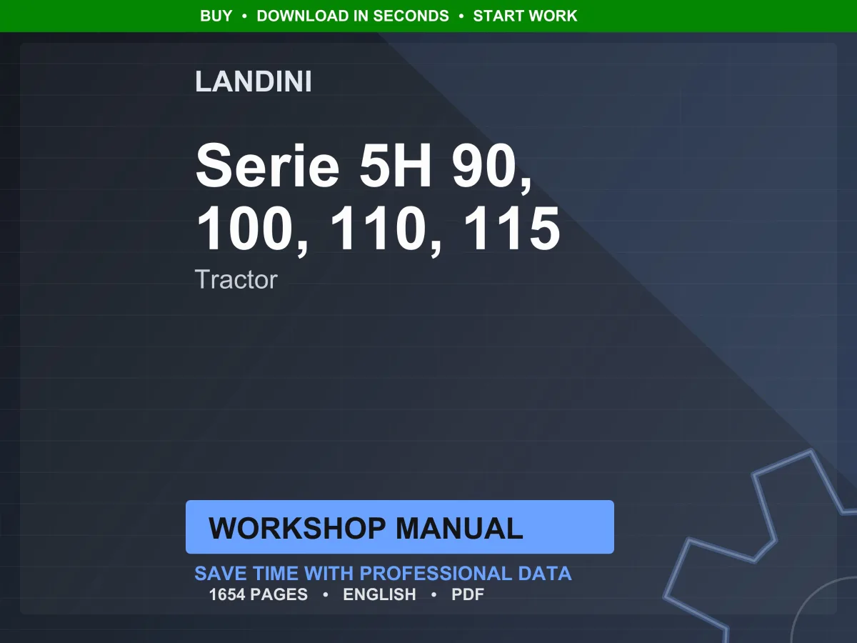 Landini Serie 5H 90-100-110-115 H Tractor Workshop Manual PDF - Perkins T4