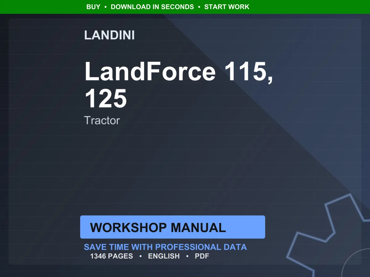 Landini LandForce 115-125 Tractor Workshop Manual PDF - FPT T3