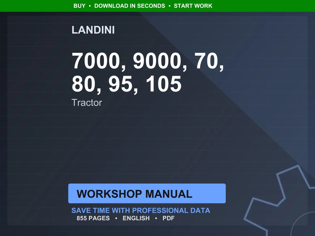 Landini Serie 7000 7000-9000-70-80-95-105 Tractor Workshop Manual PDF - Iveco T3