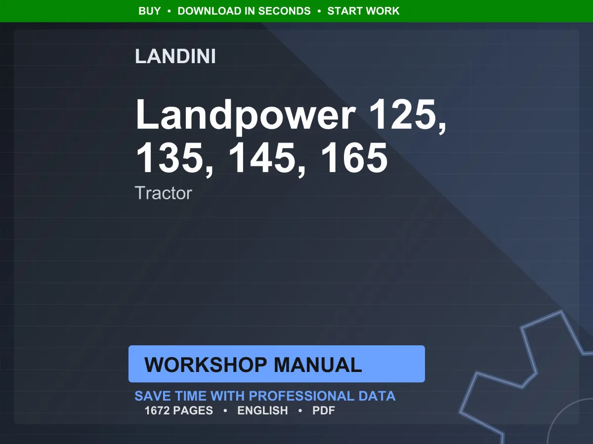 Landini Landpower 125-135-145-165 Tractor Workshop Manual PDF - FPT T3