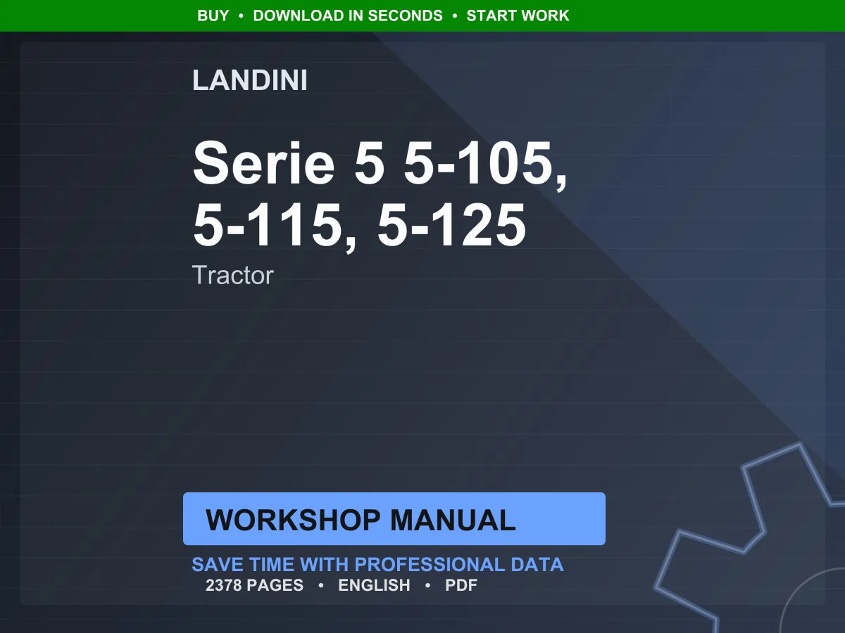 Landini Serie 5 105-115-125 Tractor Workshop Manual PDF - Deutz T4F
