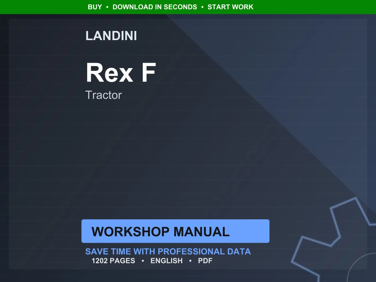 Landini Rex F Tractor Workshop Manual PDF