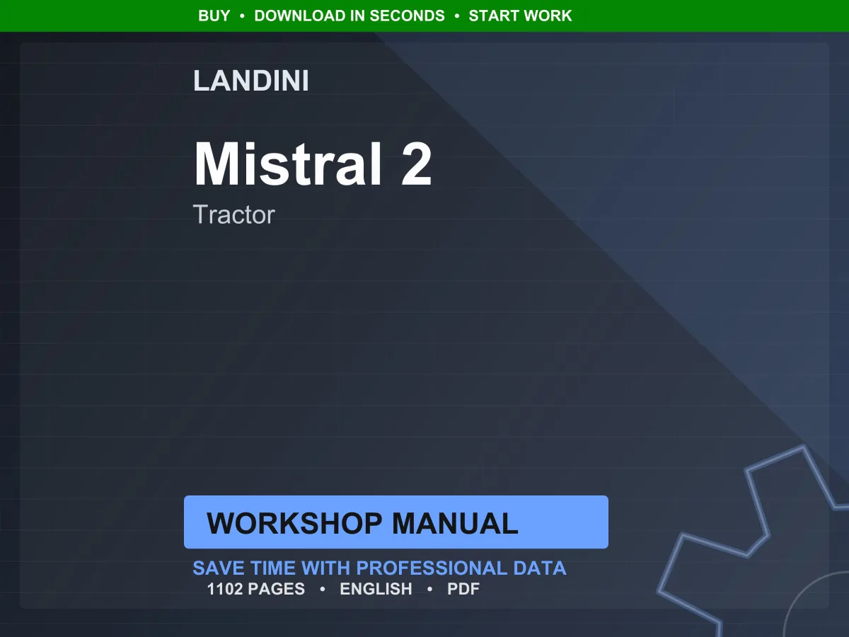 Landini Mistral 2 Tractor Workshop Manual PDF - Stage V