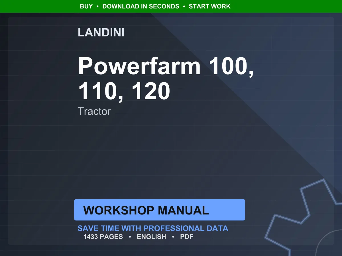 Landini Powerfarm 100-110-120 Tractor Workshop Manual PDF