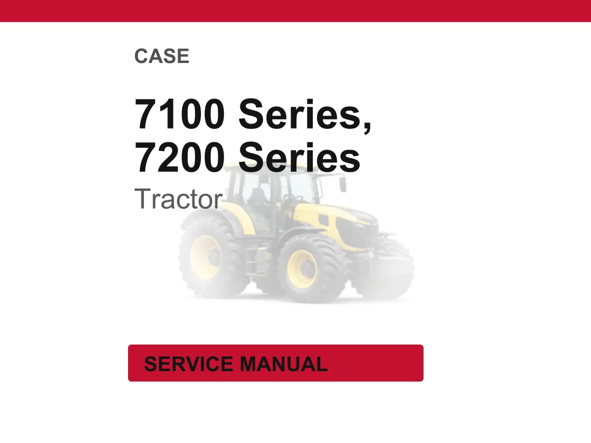 Case 7100 and 7200 Series Magnum Tractor Service Repair Workshop Manual | Instant PDF Download