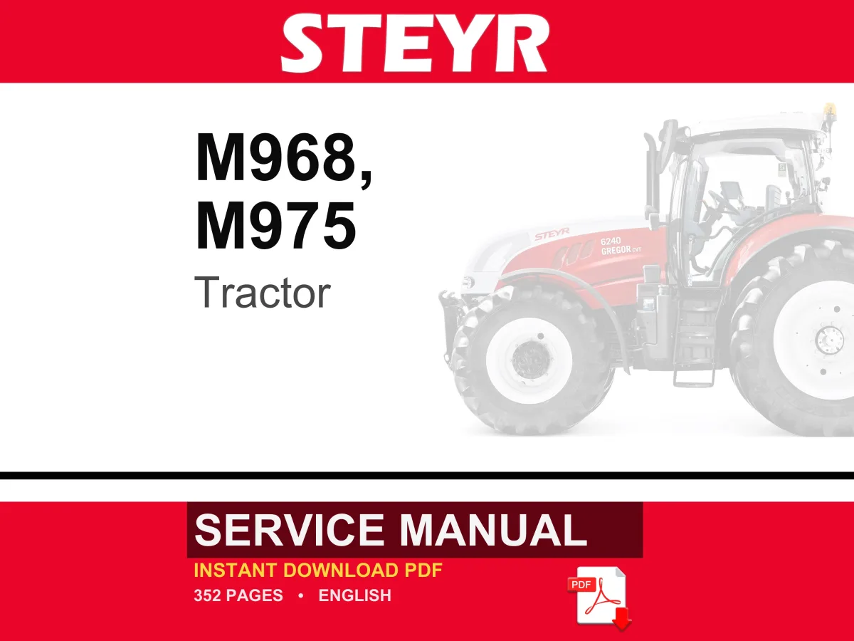 Steyr M968, M975 Tractor Service Repair Workshop Manual Service Manual | Instant PDF Download