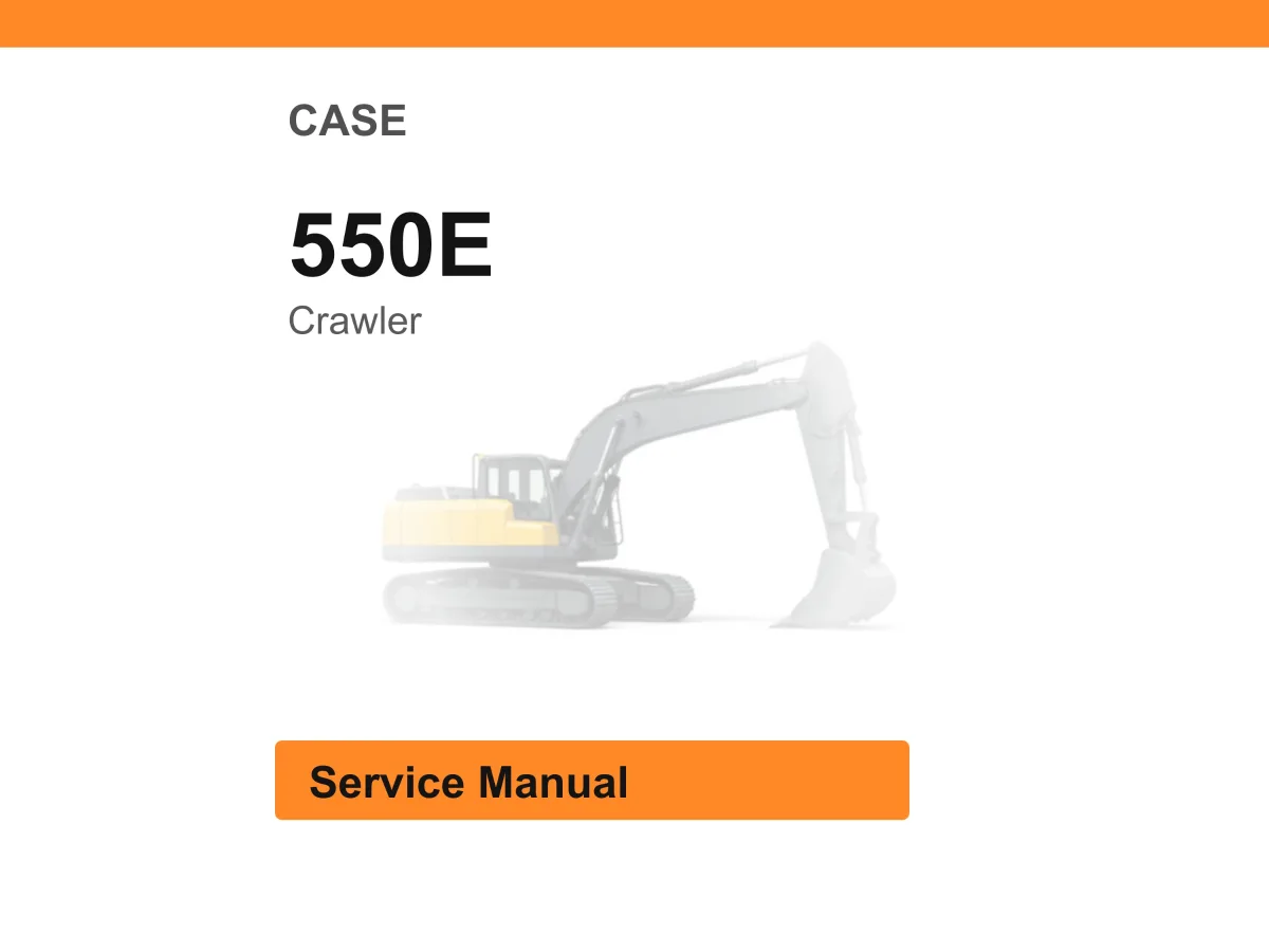 Case 550E Crawler Service Manual PDF | Workshop Repair | Instant Download cover