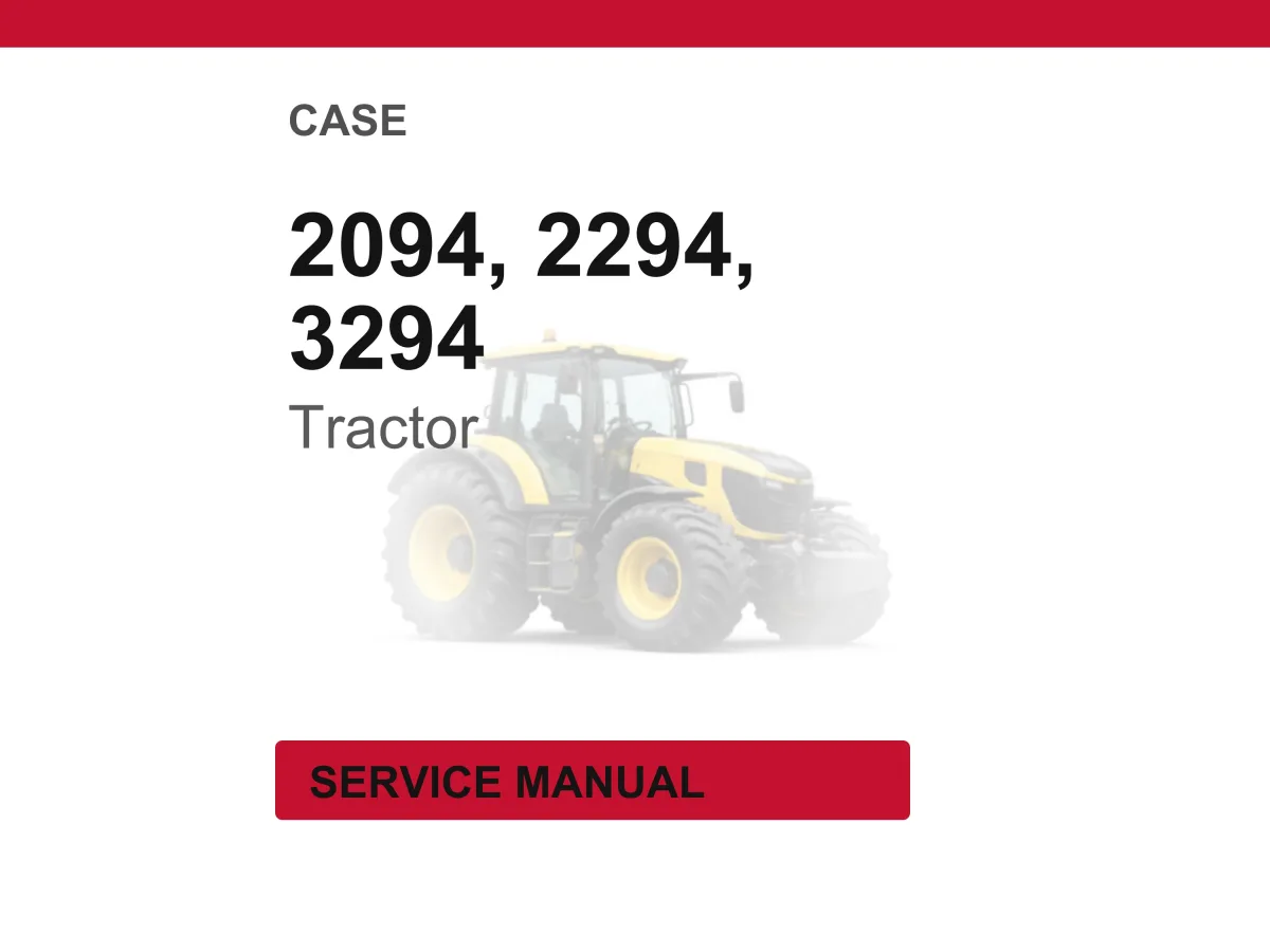 Case 2094, 2294 And 3294 Tractors Service Manual PDF | Workshop Repair | Instant Download cover