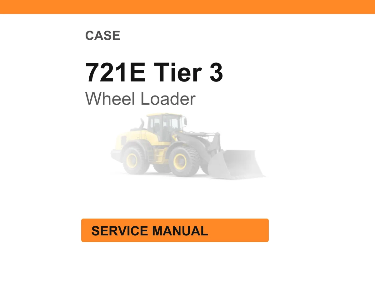 Case Construction 721E Tier 3 Wheel Loader Service Manual PDF cover