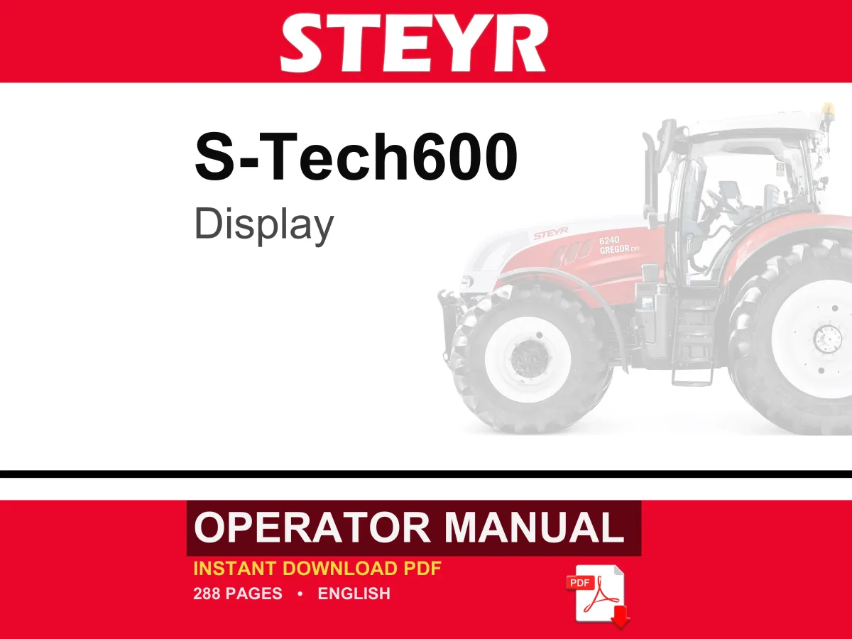 Steyr S-Tech600 Display Operator Owners Operation Manual | Instant PDF Download