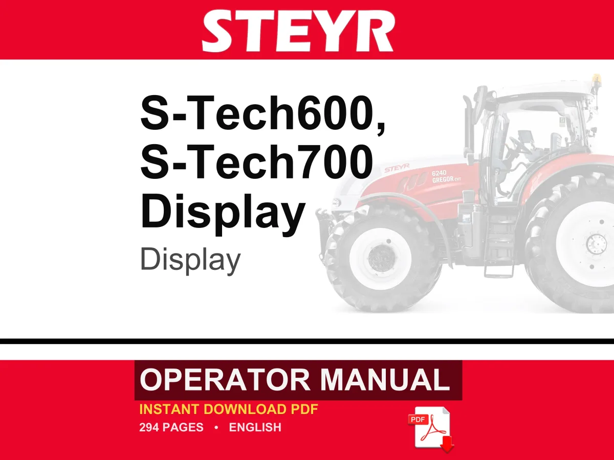 Steyr S-Tech600 Display, S-Tech700 Display Operator Owners Operation Manual | Instant PDF Download