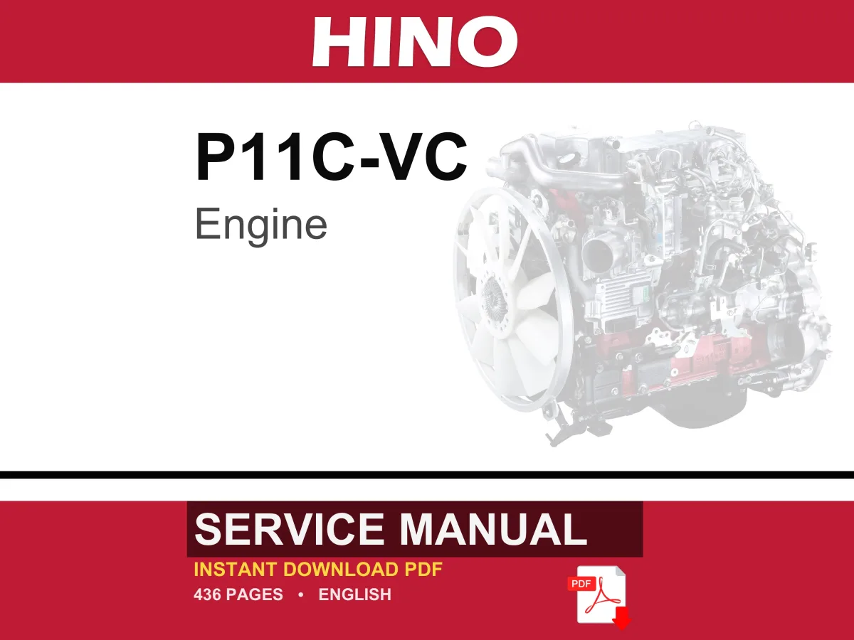 Hino P11c-VC Diesel Engine for New Holland E485C Service Repair Workshop Manual | Instant PDF Download cover